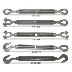 Heavy-Duty Industrial Turnbuckles (Eye & Eye, Hook & Eye, Jaw & Jaw)
