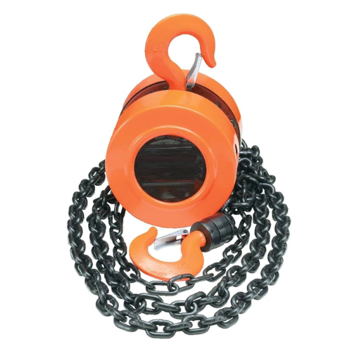Industrial grade yellow chain pulley block for rent by Shreenath Enterprises Mumbai
