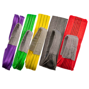 Heavy-Duty Polyester Webbing Slings | Industrial Lifting Belts (SF 5:1, 6:1, 7:1)